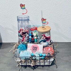 Mermaid Gift Basket with Tumblers and Accessories